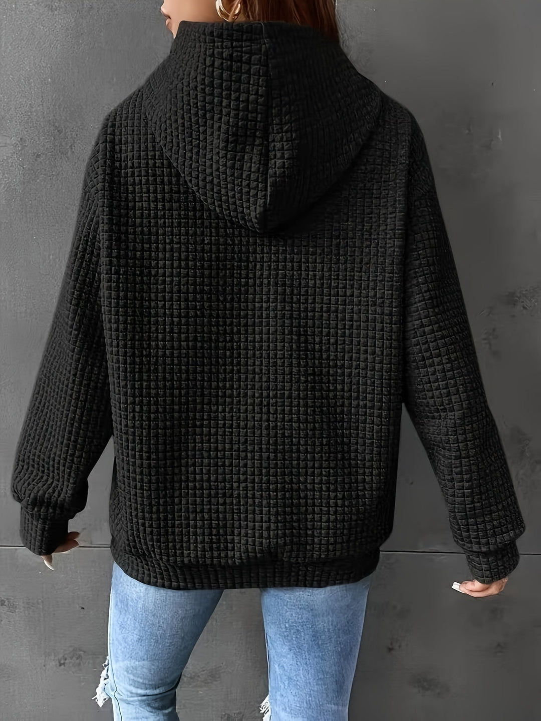 Sweat à capuche pour femme | Texture gaufrée & confort doux
