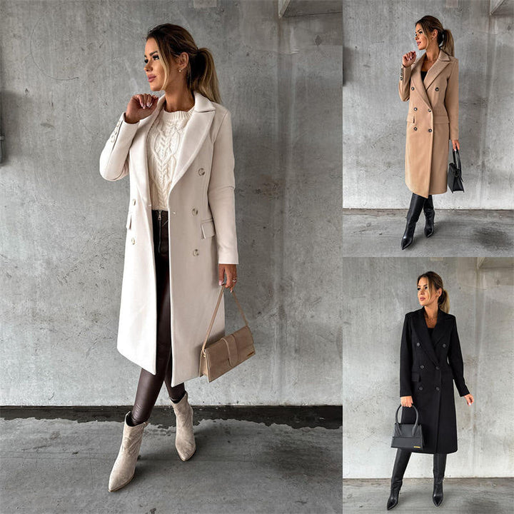 Manteau Femme | Coupe Cintrée & Double Boutonnage
