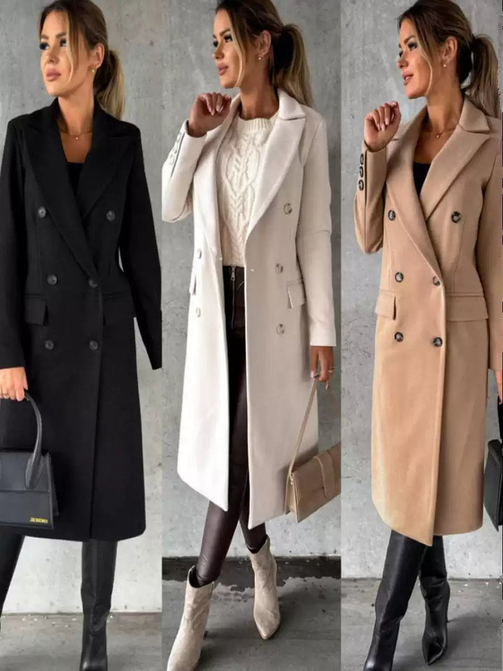 Manteau Femme | Coupe Cintrée & Double Boutonnage