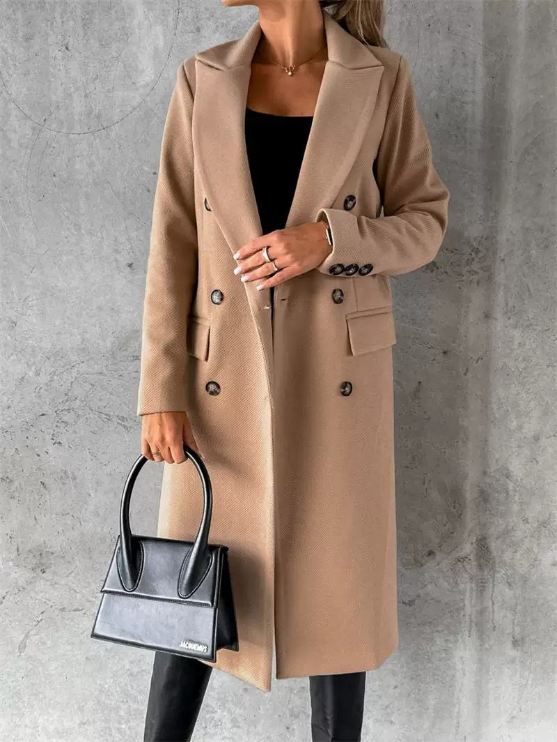 Manteau Femme | Coupe Cintrée & Double Boutonnage