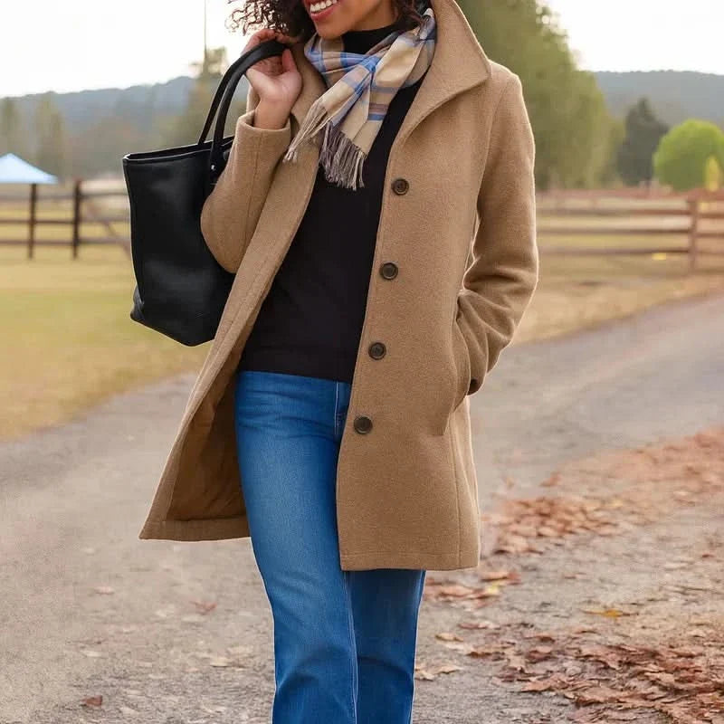 Manteau Femme | Coupe Classique & Fermeture à Boutons