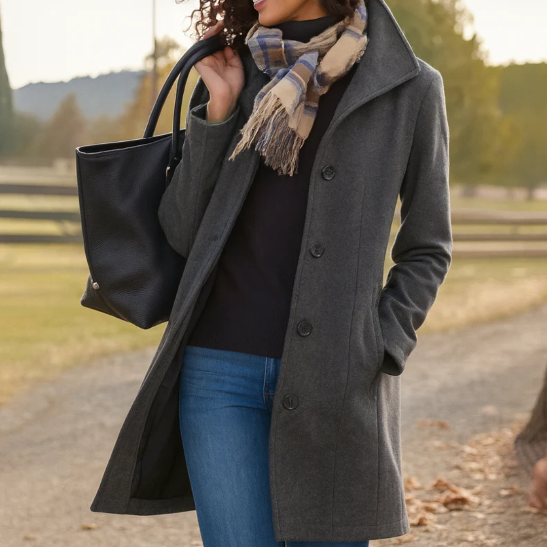 Manteau Femme | Coupe Classique & Fermeture à Boutons