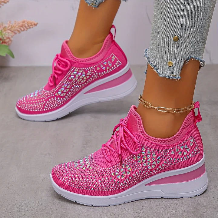 Karine | Baskets confort avec détails strass
