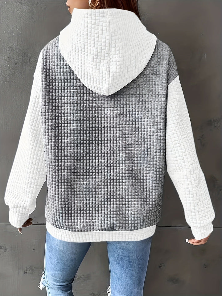 Sweat à capuche pour femme | Look bicolore & coupe ample