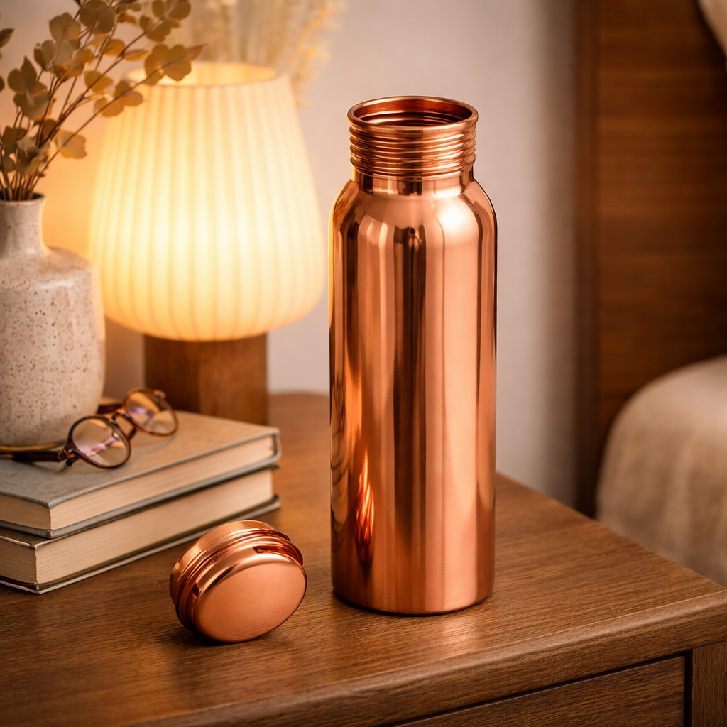 Bouteille d'eau en cuivre 950 ml — Lisse
