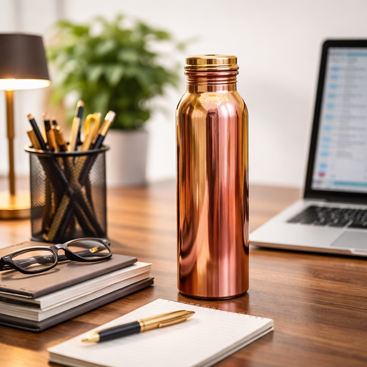Bouteille d'eau en cuivre 950 ml — Lisse