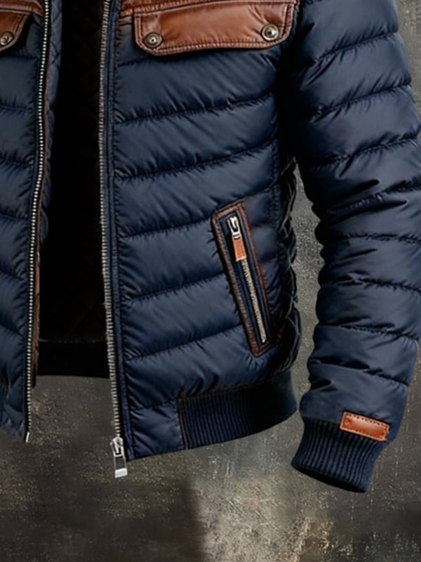Veste d'extérieur avec des blocs de couleur chaude