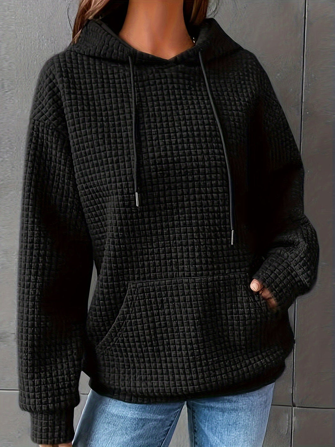 Sweat à capuche pour femme | Texture gaufrée & confort doux