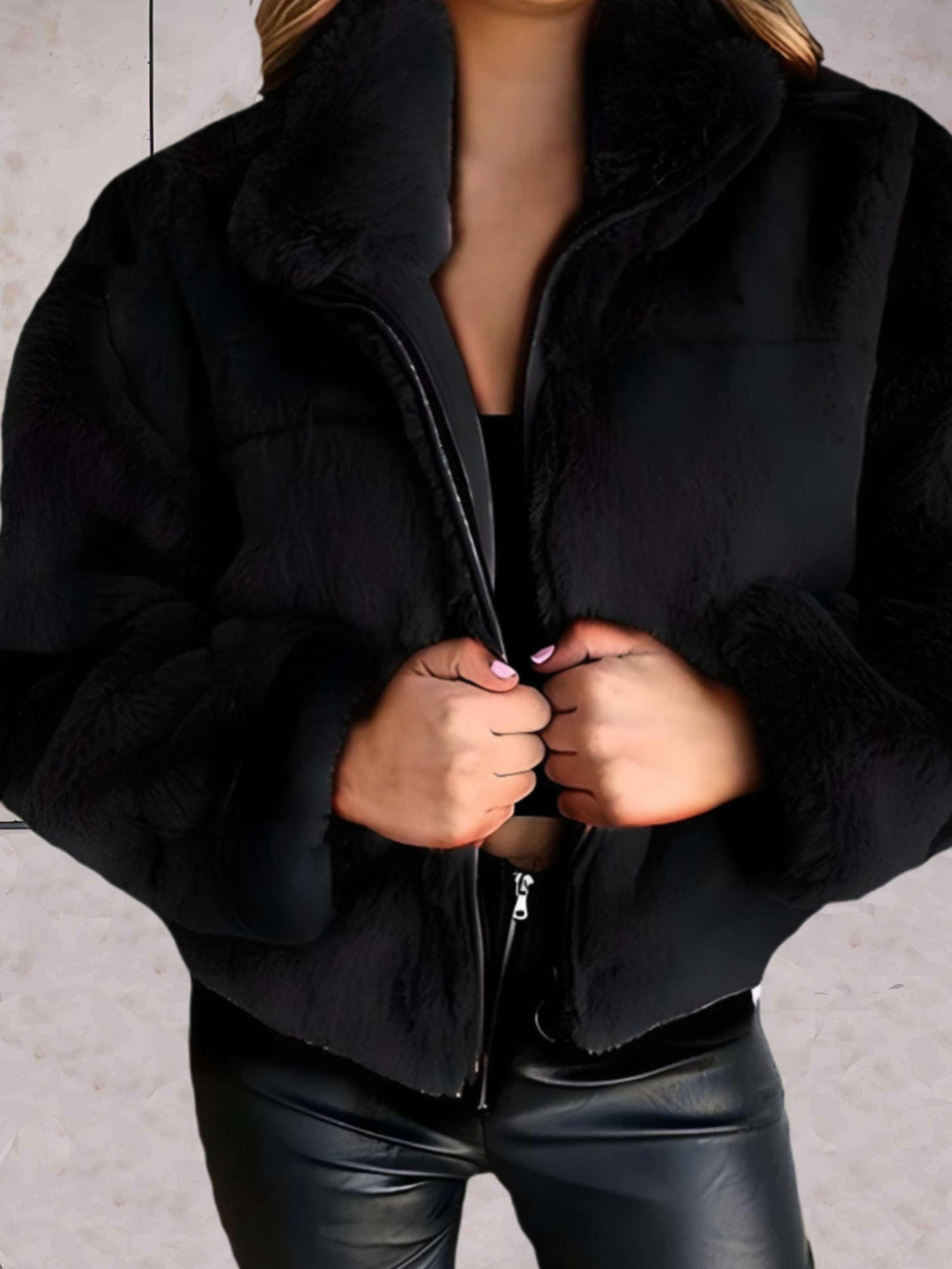 Veste en teddy pour femmes | Douce et chaude & Coupe-vent