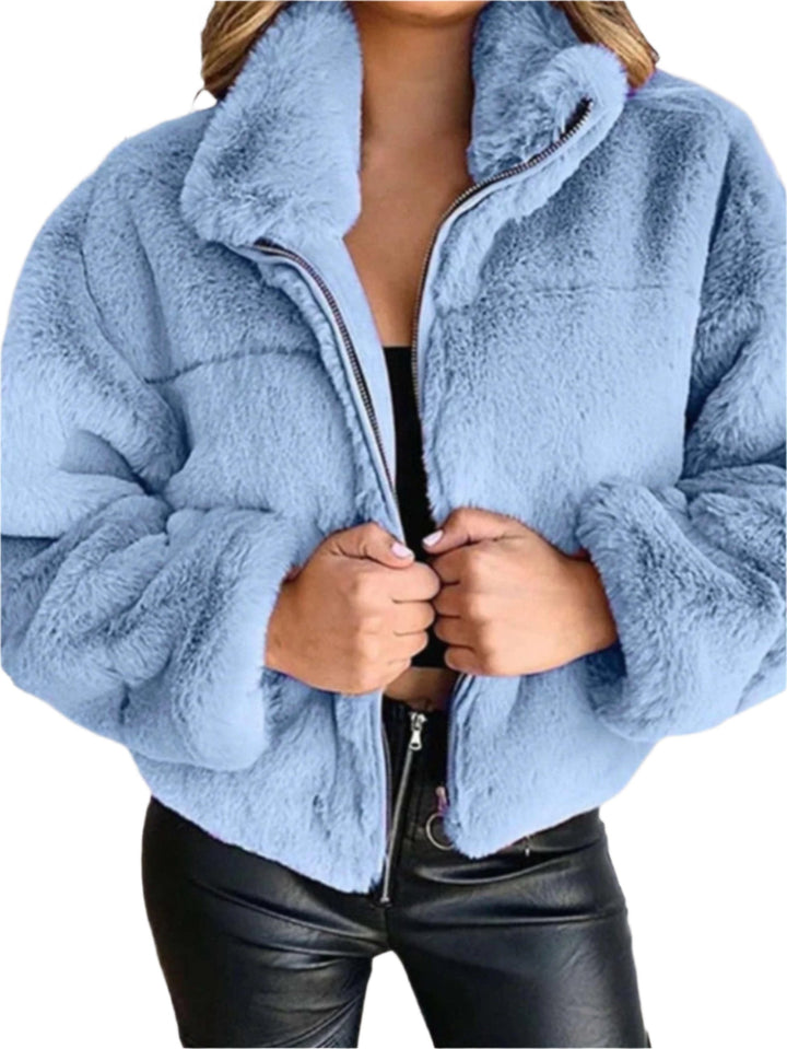 Veste en teddy pour femmes | Douce et chaude & Coupe-vent