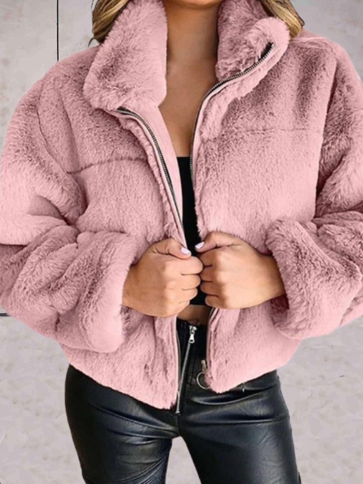 Veste en teddy pour femmes | Douce et chaude & Coupe-vent