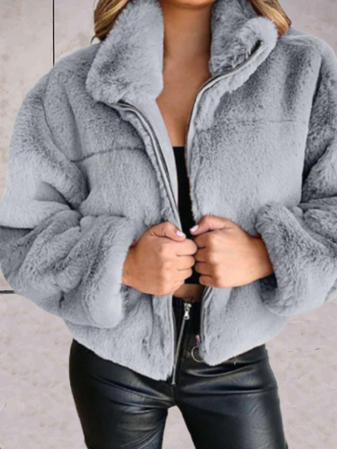 Veste en teddy pour femmes | Douce et chaude & Coupe-vent