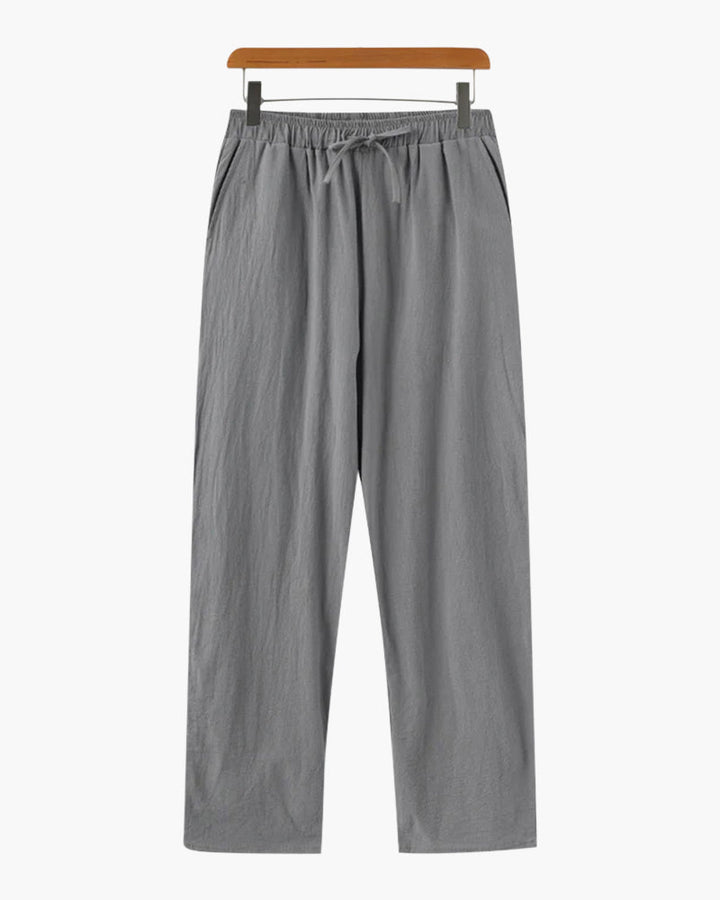Mathieu | Pantalon d'été en lin décontracté à cordon de serrage