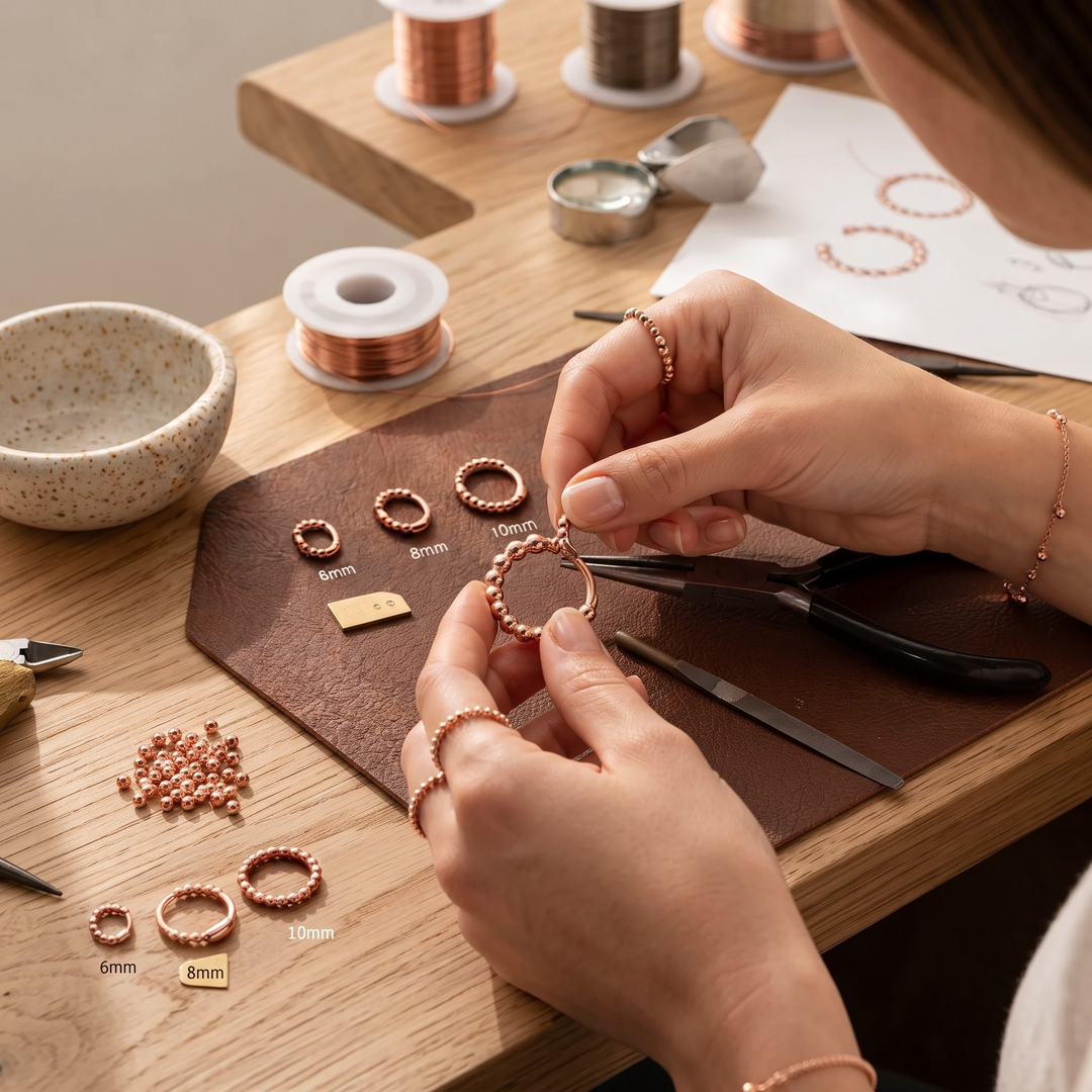 Boucles d'oreilles en cuivre Délicate
