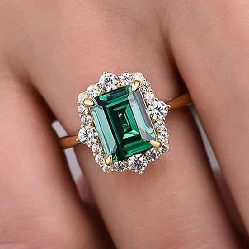 Bague agate Reine émeraude | Or