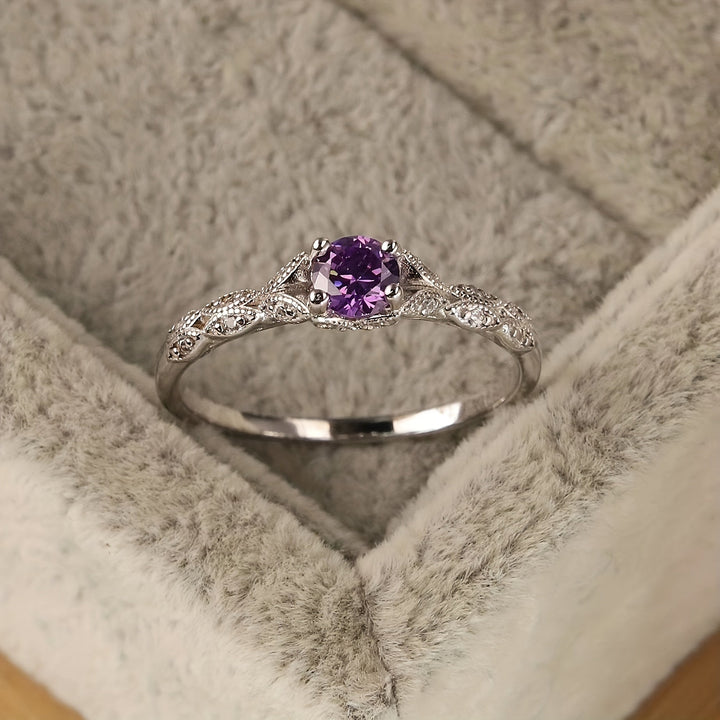 Bague Brigitte avec améthyste | Or