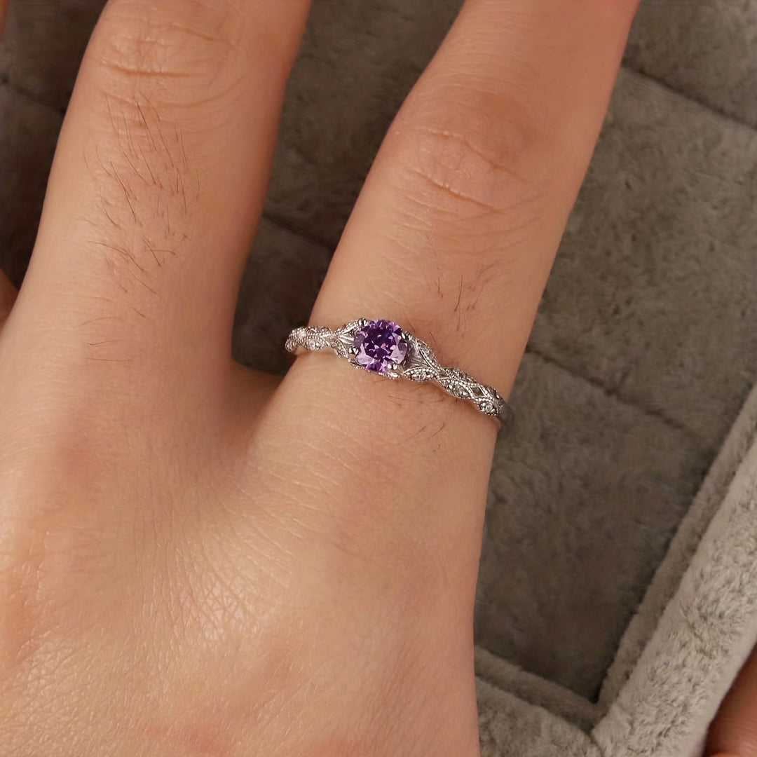 Bague Brigitte avec améthyste | Or