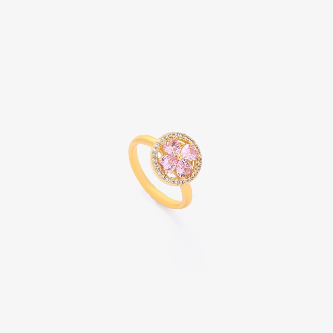 Bague tournante en forme de cœur rose | Or