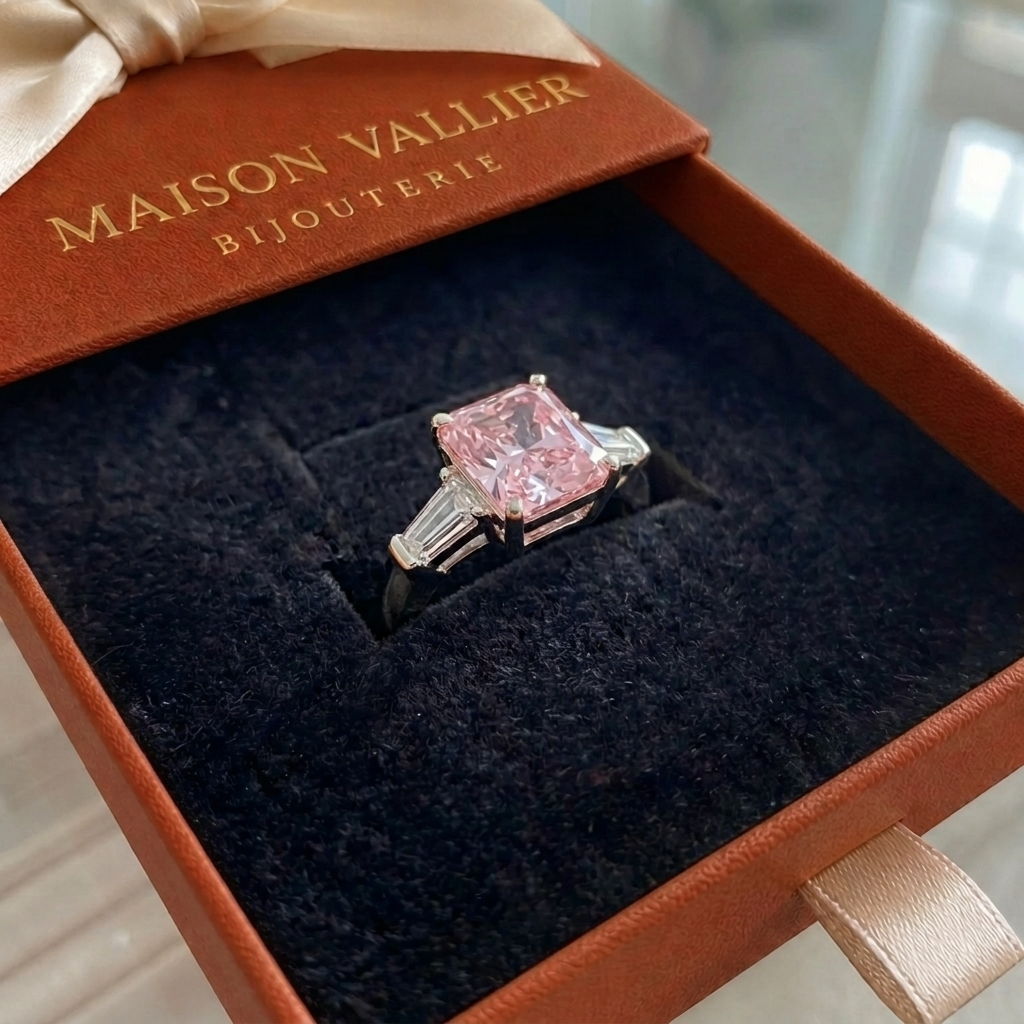 Bague Verve rose | Or blanc