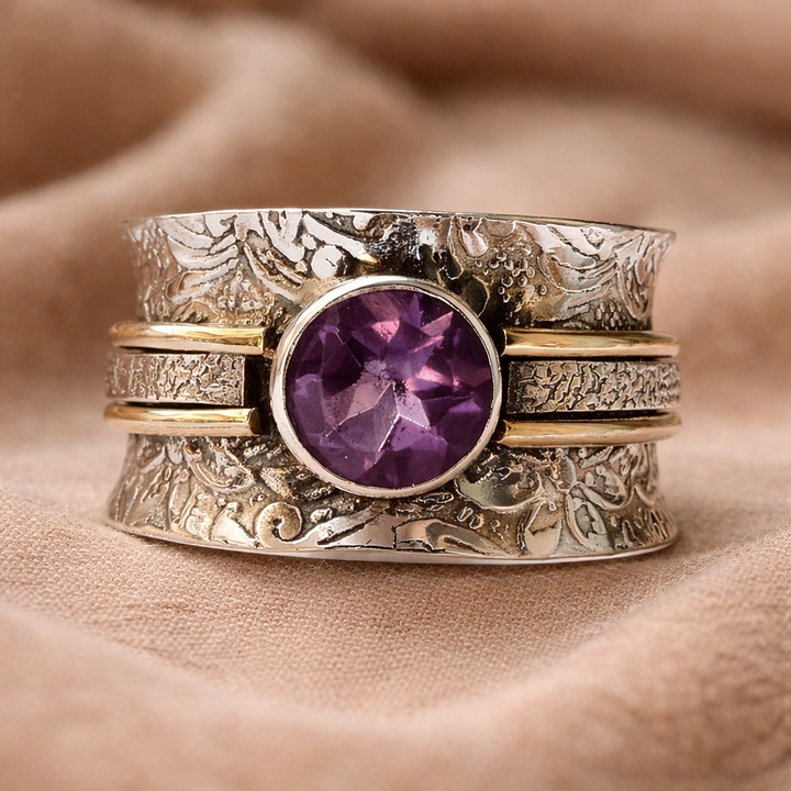Bague de méditation en cristal de Bohême | Or