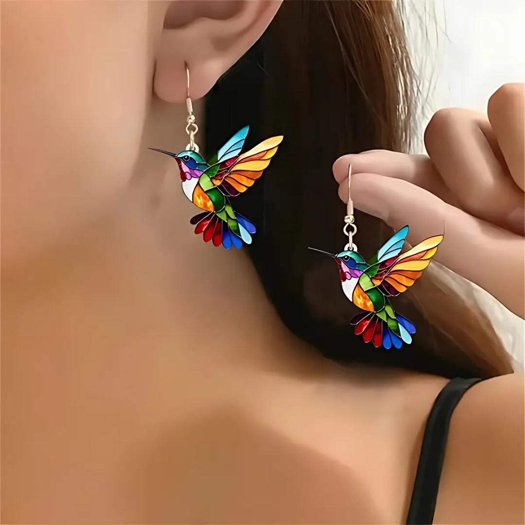 Ensemble collier hirondelle et boucles d'oreilles | Or