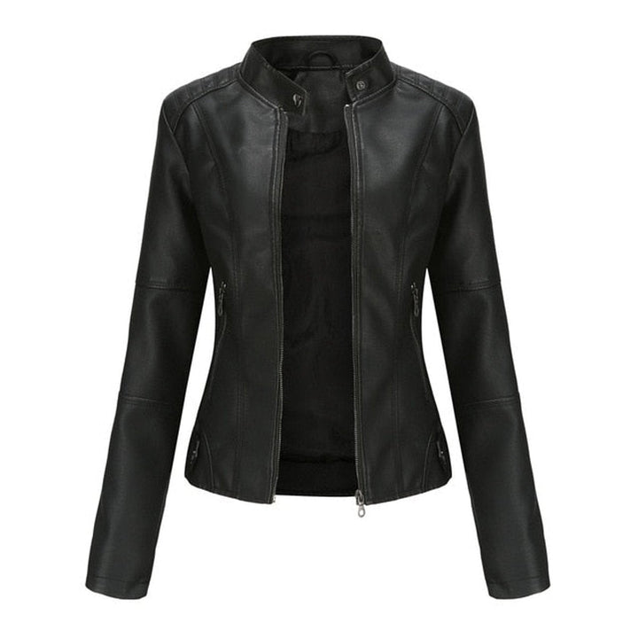 Veste de motard femme | Coupe cintrée & col montant