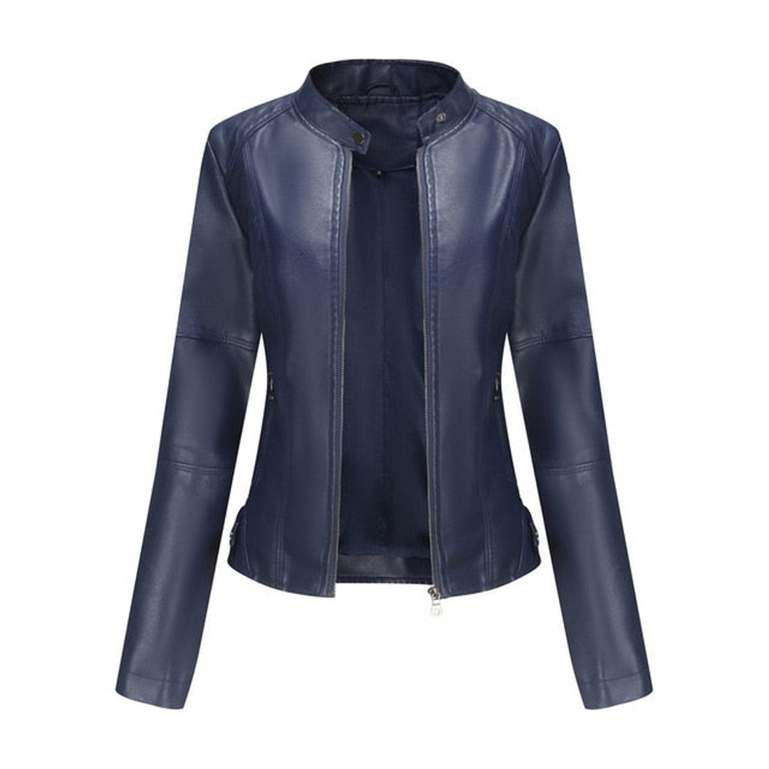 Veste de motard femme | Coupe cintrée & col montant