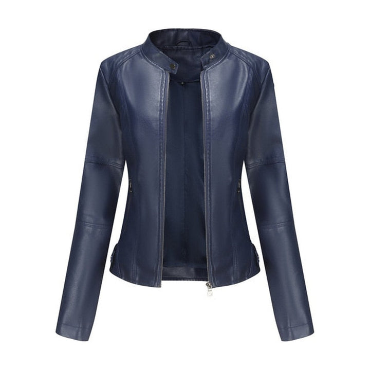 Veste de motard femme | Coupe cintrée & col montant