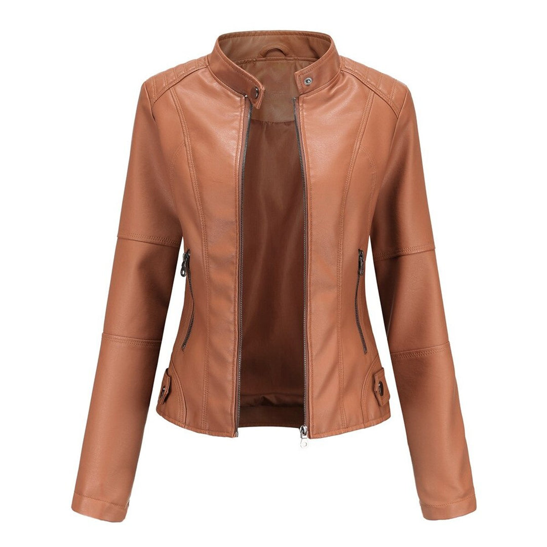 Veste de motard femme | Coupe cintrée & col montant