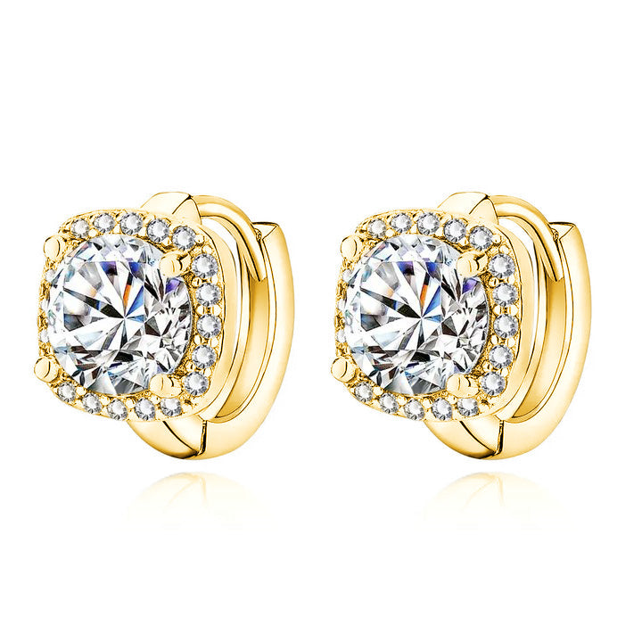 Boucles d'oreilles élégance Quadratique | Or