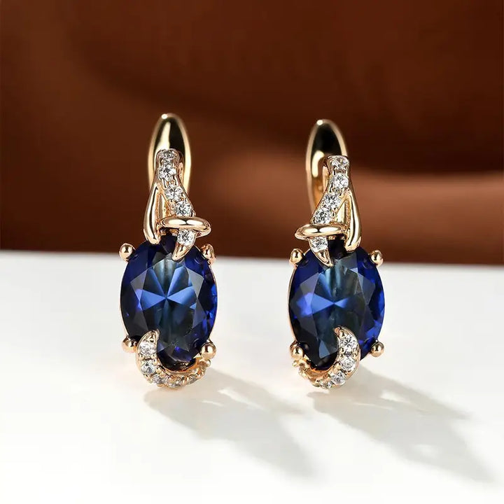 Boucles d'oreilles goutte de minuit royale | Or