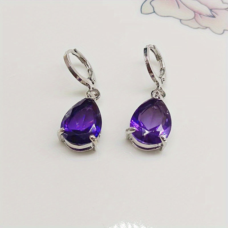 Boucles d'oreilles Tania améthyste | Or