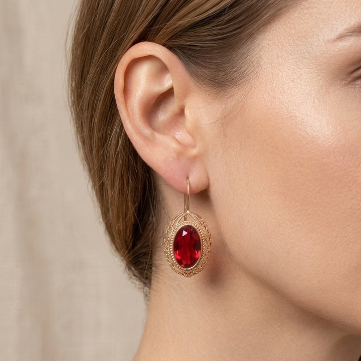 Boucles d'oreilles Thalessia | Or rose