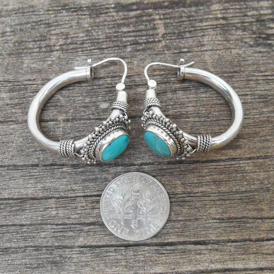 Boucles d'oreilles vintage turquoise | Or
