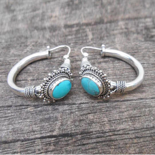 Boucles d'oreilles vintage turquoise | Or