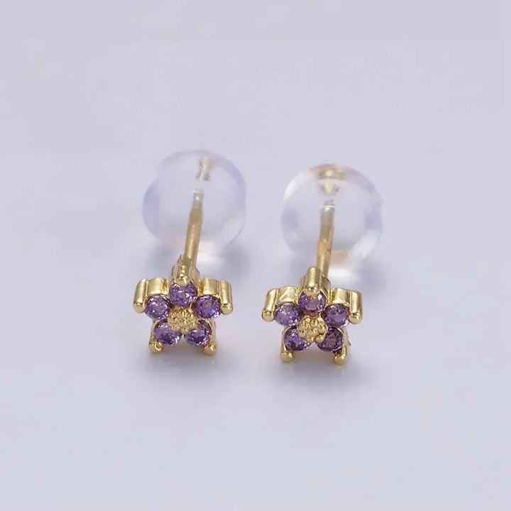 Boucles d'oreilles avec motif floral délicat | Or