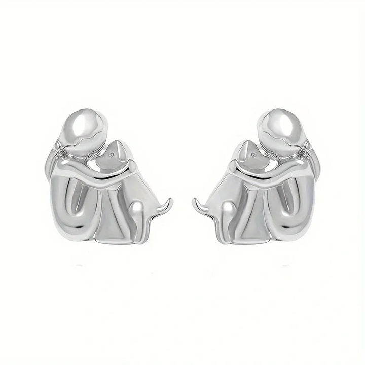 Boucles d'oreilles en deux couleurs, or blanc et or | Or blanc