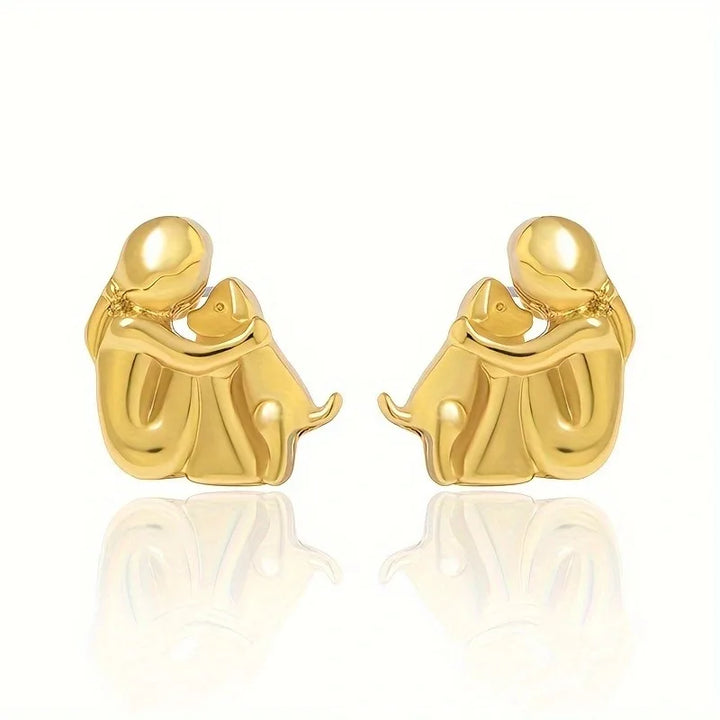 Boucles d'oreilles en deux couleurs, or blanc et or | Or blanc