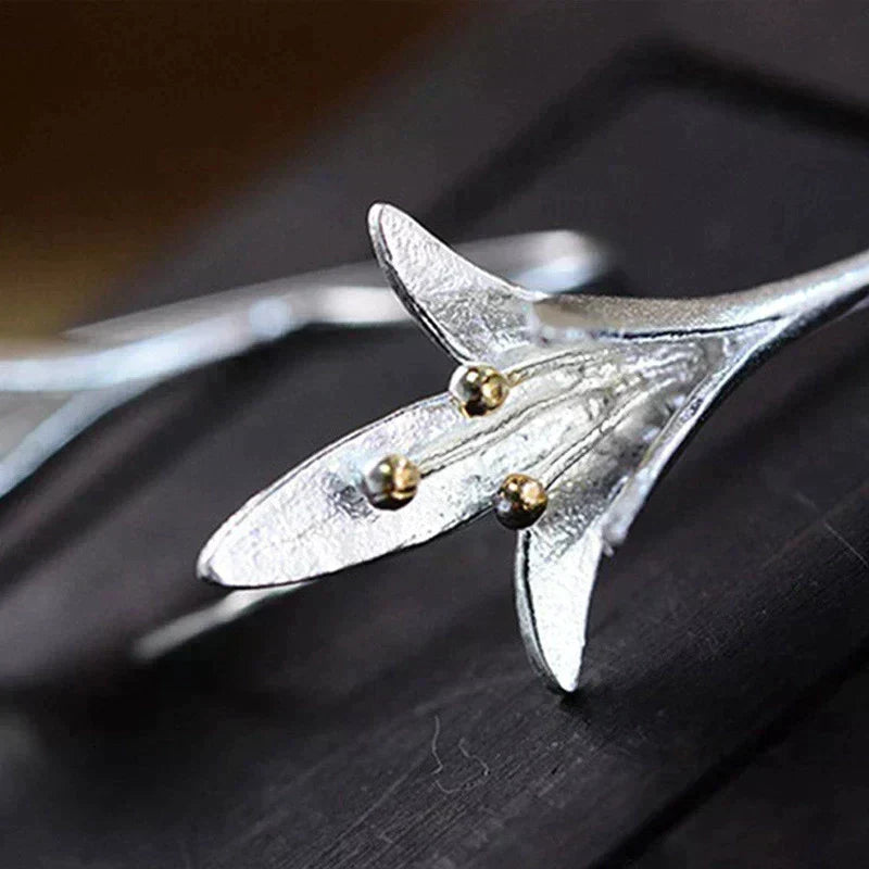 Boucles d'oreilles en fleurs | Or blanc