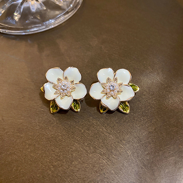 Boucles d'oreilles à brillants | Or blanc
