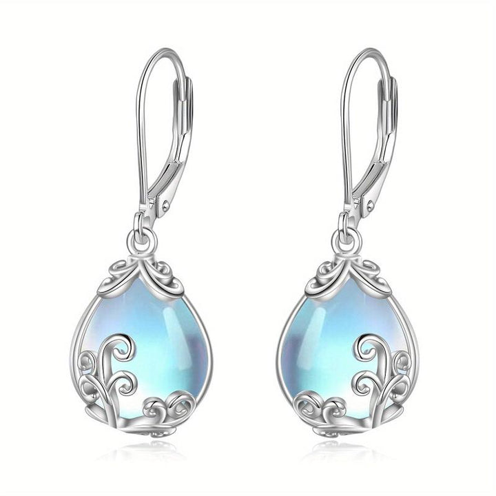 Boucles d'oreilles en pierre de lune Esprit Libre | Or