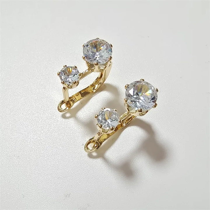 Boucles d'oreilles classiques à brillants | Or