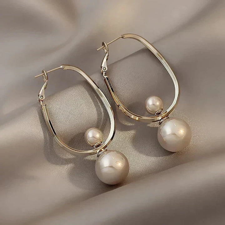 Boucles d'oreilles fascinantes avec perles | Or