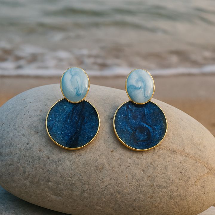 Boucles d'oreilles « Ciel et fond de mer » | Or