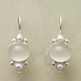 Boucles d'oreilles rétro avec cristal blanc et marguerite | Or