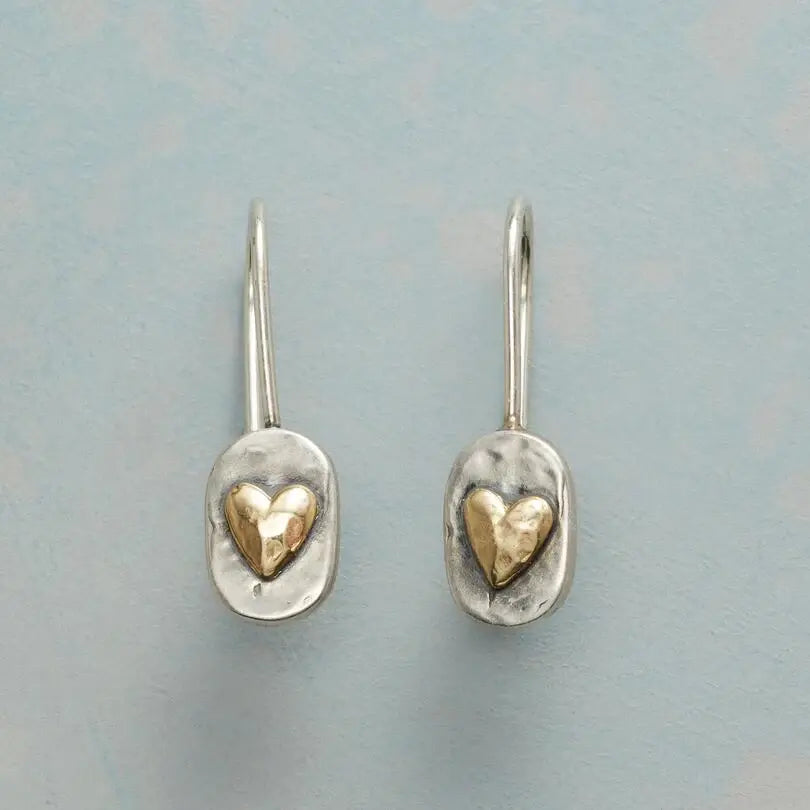 Boucles d'oreilles rétro avec des détails | Or