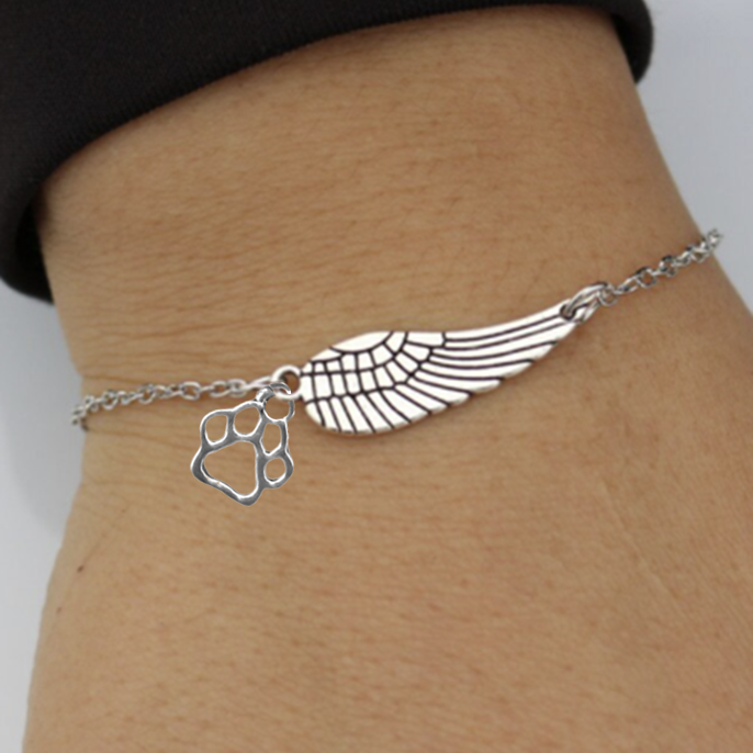 Bracelet souvenir avec cheveux d'ange et empreinte, fait main | Or blanc