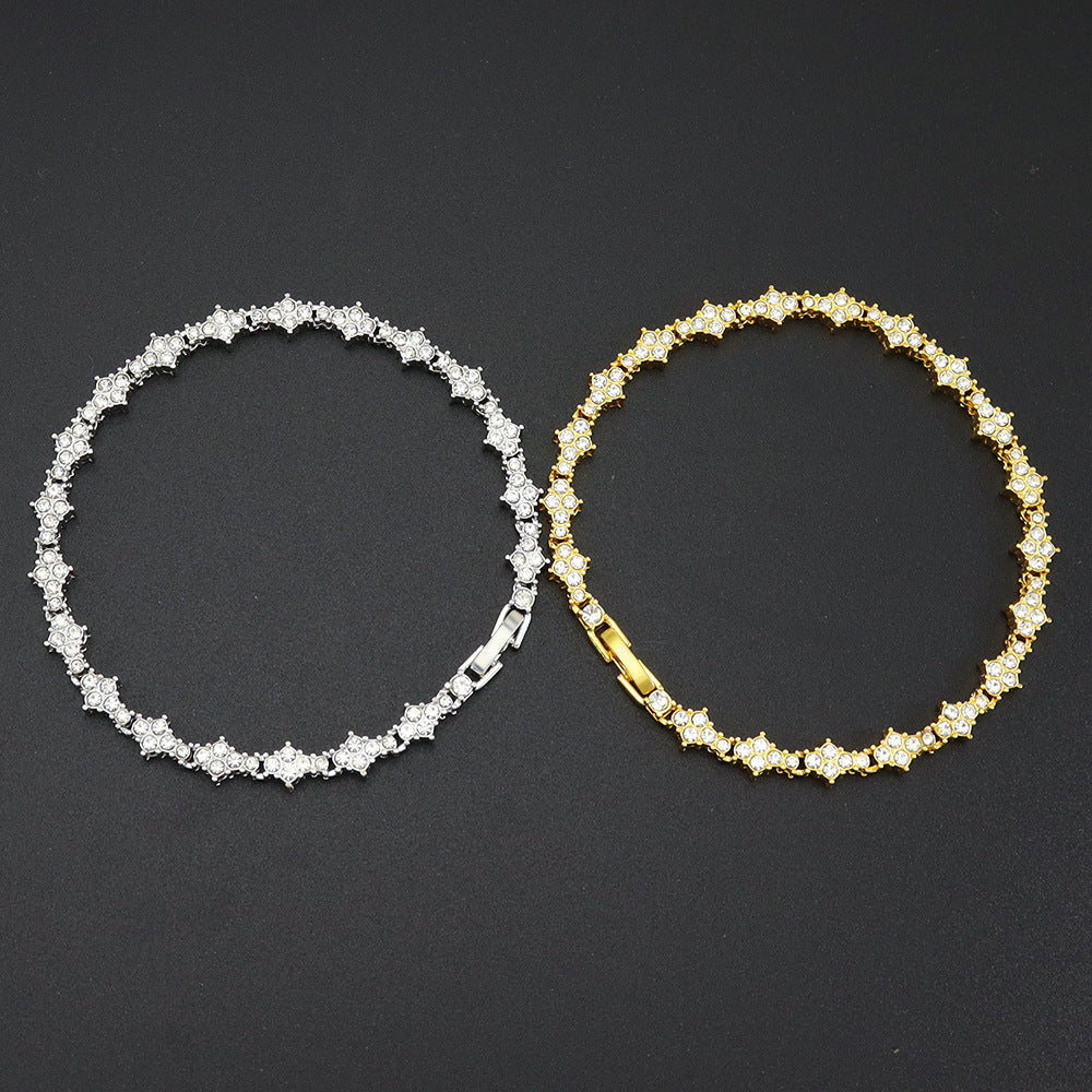 Bracelet tennis classique en grappe | Or