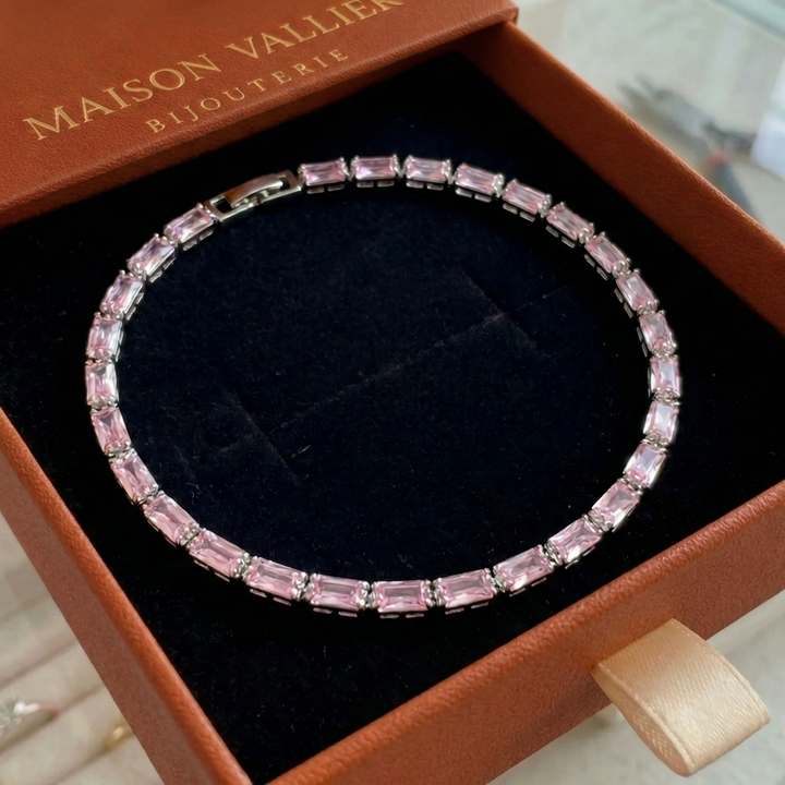 Bracelet tennis pivoine étincelante | Or