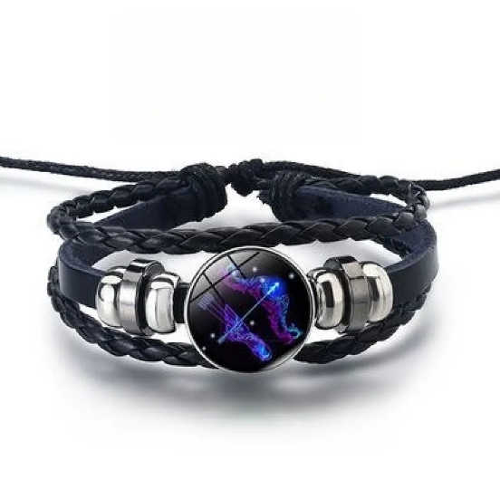 Bracelet brillant avec 12 signes du zodiaque | Or